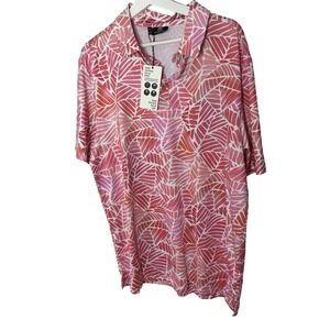 GREENSIDE Golf Polo Shirt Men's Orange Oasis UPF40 Short sleeve XL